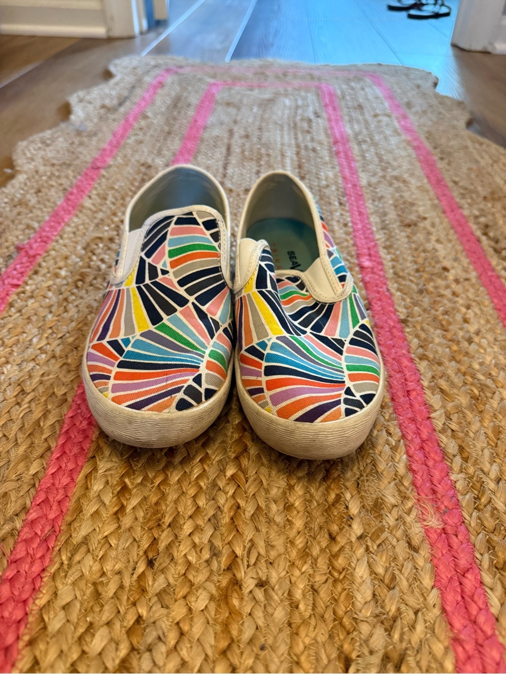 Trina Turk x SeaVees Multi-Color Geometric Slip-On Sneakers